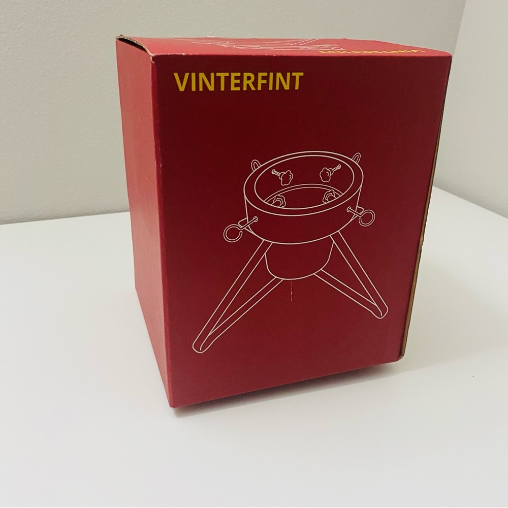 IKEA VINTERFINT Christmas Tree Stand Black New 105.249.08 Fits up to 6”